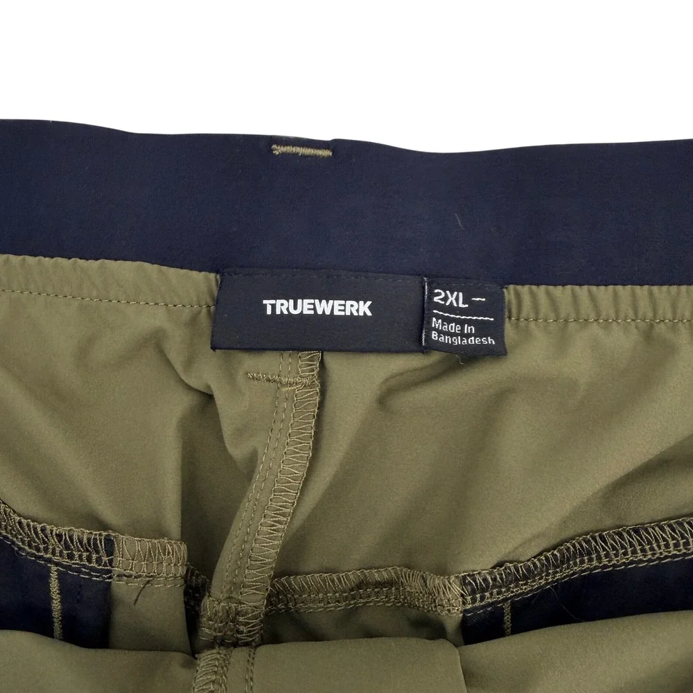 Truewerk Cloud Pant Mens 2XL Olive Green Lightweight Stretch Technical Workwear